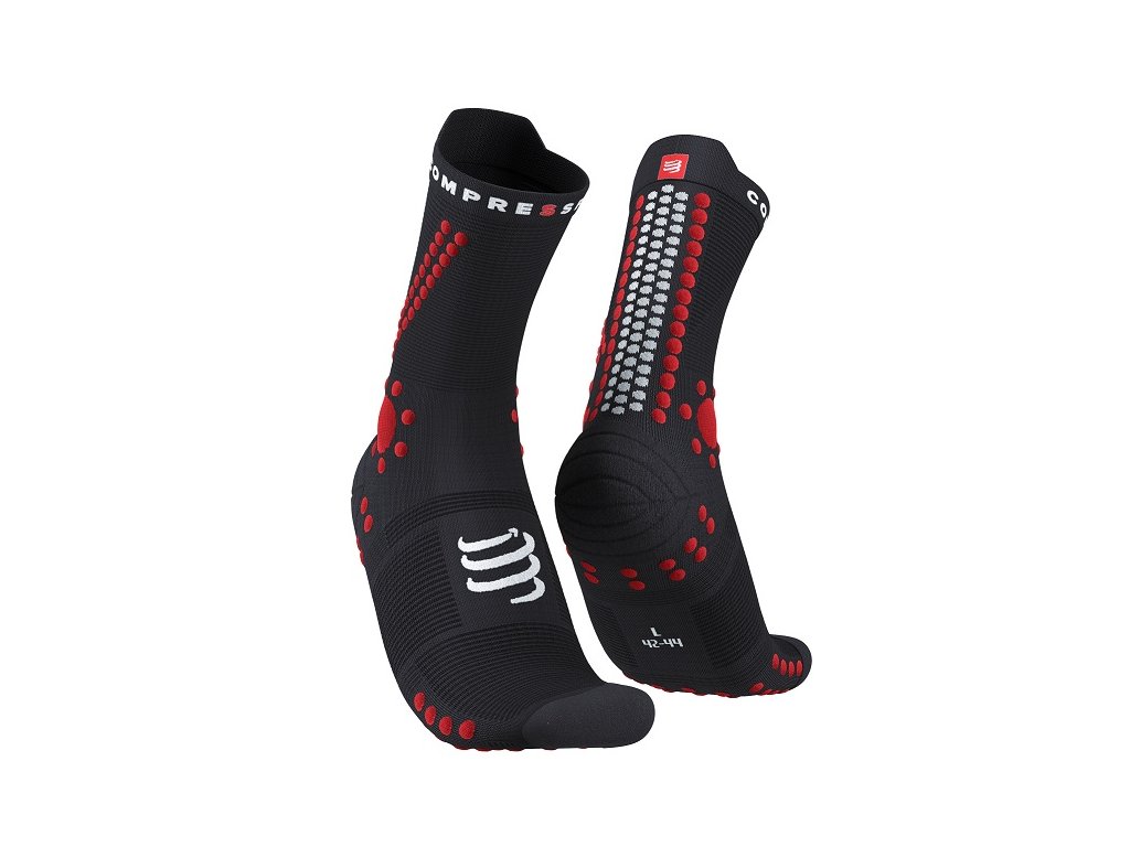 Compressport ponožky Pro Racing Trail - černá/červená