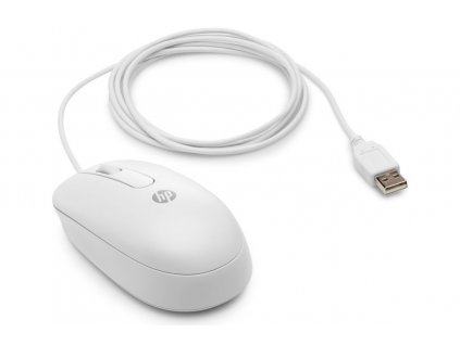 Myš HP v2, kabelová - USB, bílá