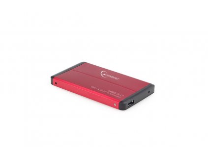Externí box GEMBIRD pro 2,5" HDD/SSD - USB 3.0, červený