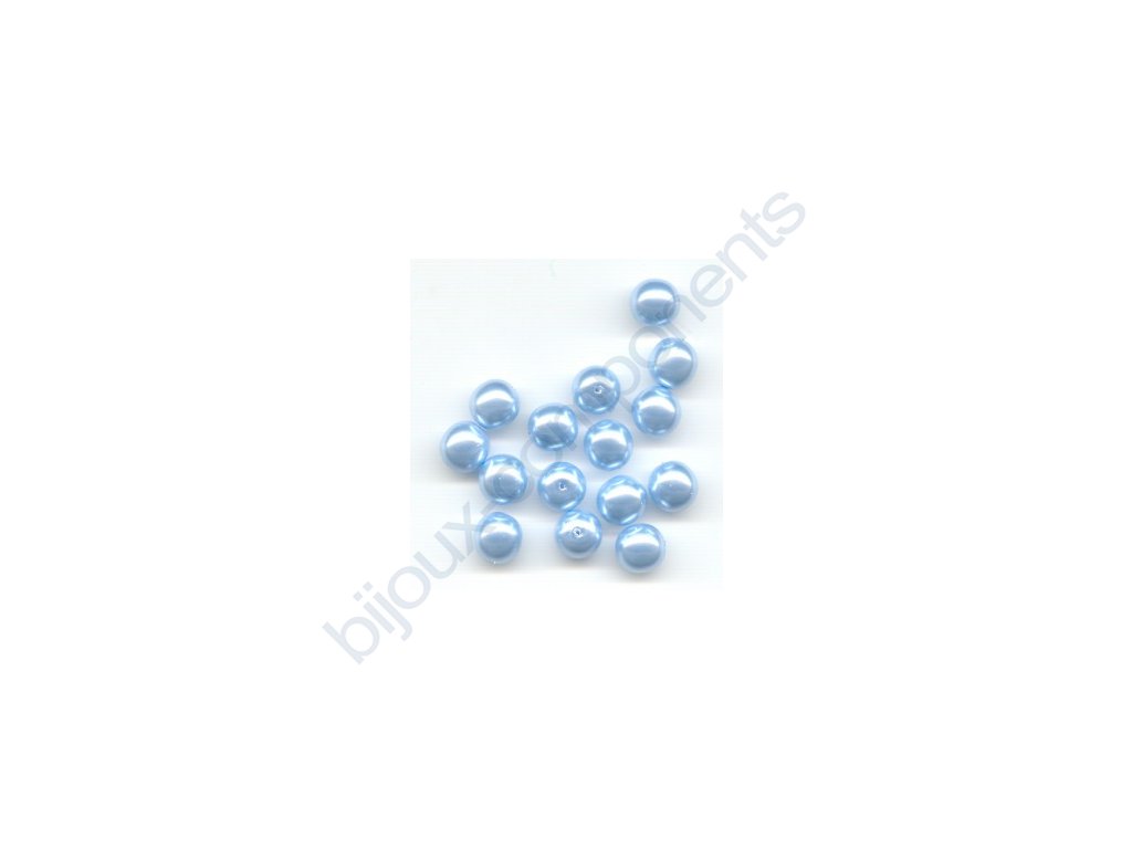 Skleněné voskované perle, světle modrá - díky složitým technologickým procesům při výrobě, nelze zajistit stejný odstín barev u jednotlivých velikostí.