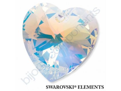 SWAROVSKI ELEMENTS přívěsek - XILION srdce, crystal AB, 28mm