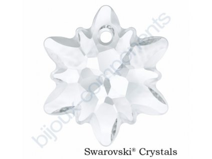 SWAROVSKI CRYSTALS přívěsek - Edelweiss, crystal - matovaný okraj, 18mm