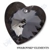SWAROVSKI ELEMENTS přívěsek - XILION srdce, crystal silver night, 28mm