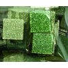 Umělá mozaika - třpytivá sv. zelená, tm. zelená 5 x 5 mm
