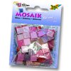 61201 Mosaiksteine Glitter 10x10mm pink