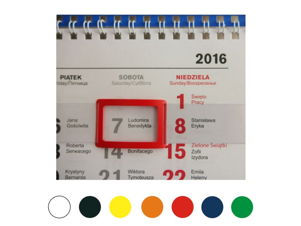 Kalendářová okénka SET, 34x23 mm (Barva žlutá)