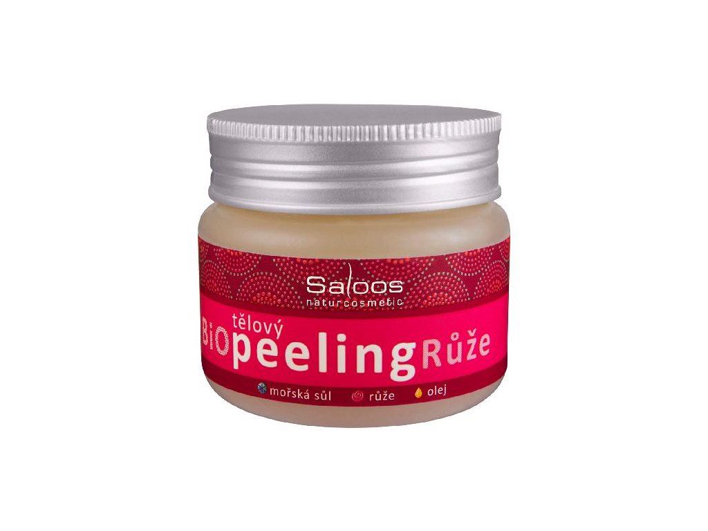 Telový peeling Ruža - Saloos (Objem 140 ml)