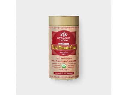 3240 vyprodej 7 23 tulsi masala tea sypany caj bio 100g plechova doza organic india