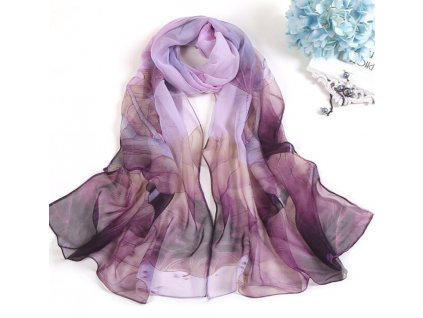 Dámský elegantní šátek - fialová