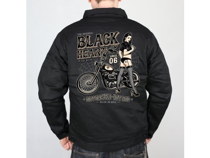 motokářská bunda black heart chopper pussy