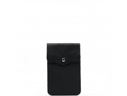 Kožená mini kabelka Jessi na telefon černá
