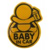 Dekor samolepící BABY IN CAR žlutý
