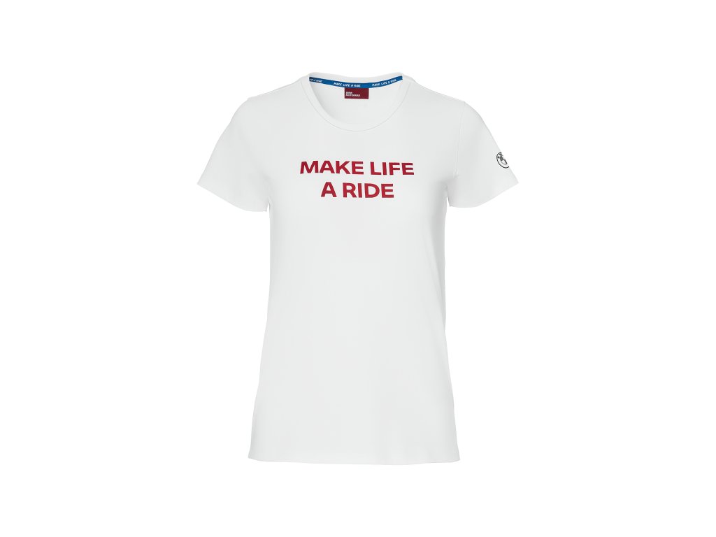 DI21 000020375 T Shirt Make Life a Ride Damen Weiss