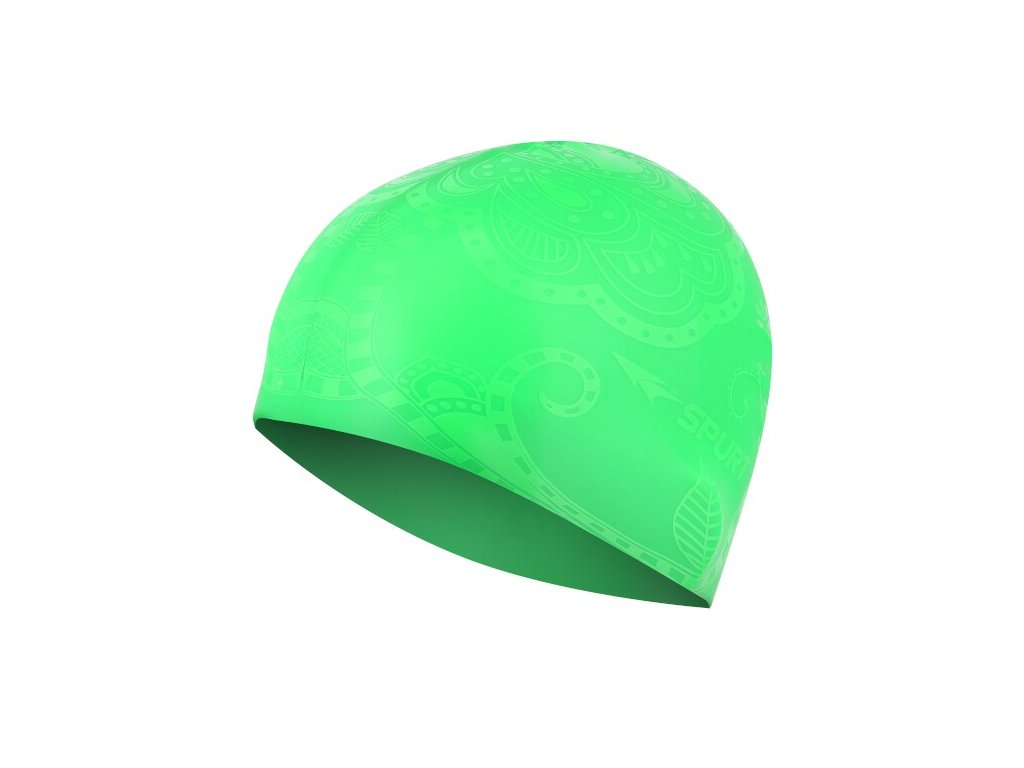 Silikonová čepice SPURT G-Type SE24 woman se vzorem, zelená