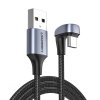 Dátový kábel (70313) - USB na uhlový typ C, QC 3.0, 3A, 1 m - čierny