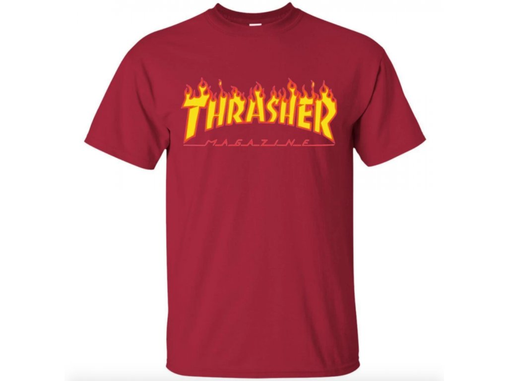 Thrasher tričko Flame Logo Cardinal Red