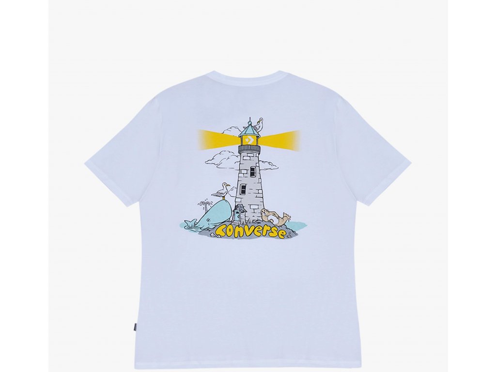 Converse tričko Lighthouse Tee - White