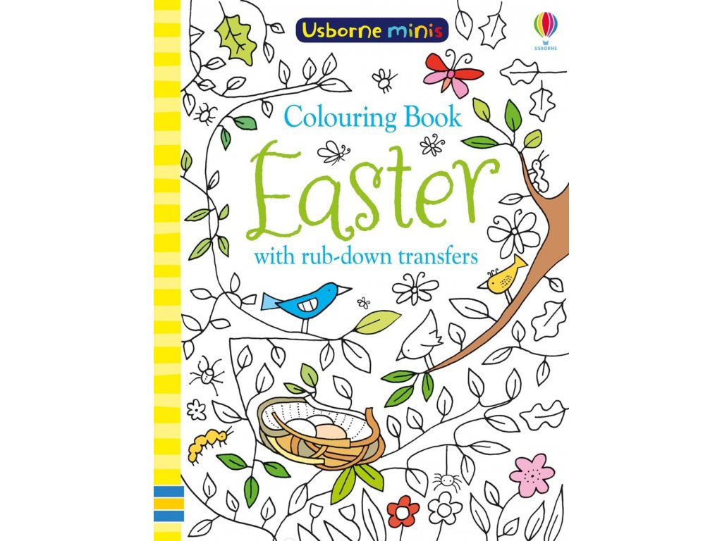Easter colouring book with rub down transfers