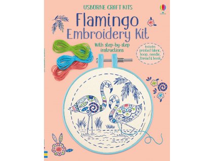 Embroidery Kit Flamingo vysivaci sada plamenak