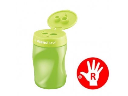 STABILO EASYsharpener R - ergonomické ořezávátko pro praváky (3 v 1) (Barva zelená)