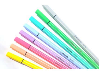 STABILO Pen 68 - vláknový fix - pastelové barvy (1 ks) (Barva švestková)