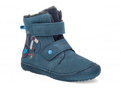 W063 321A barefoot detske zimni boty d d step w063 321a modre 1