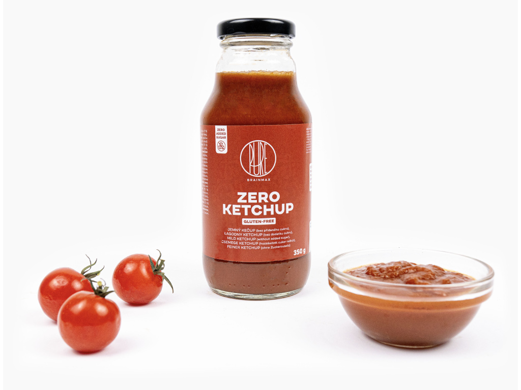 BrainMax Pure Ketchup - ZERO (sladký kečup s erythritolem), 350 g Obrázek