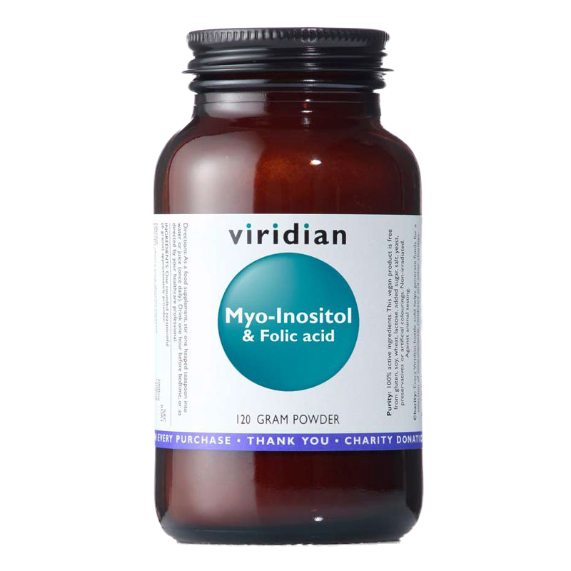 Viridian Myo-Inositol & Folic Acid 120g (Myo-Inositol s kyselinou listovou) Obrázek