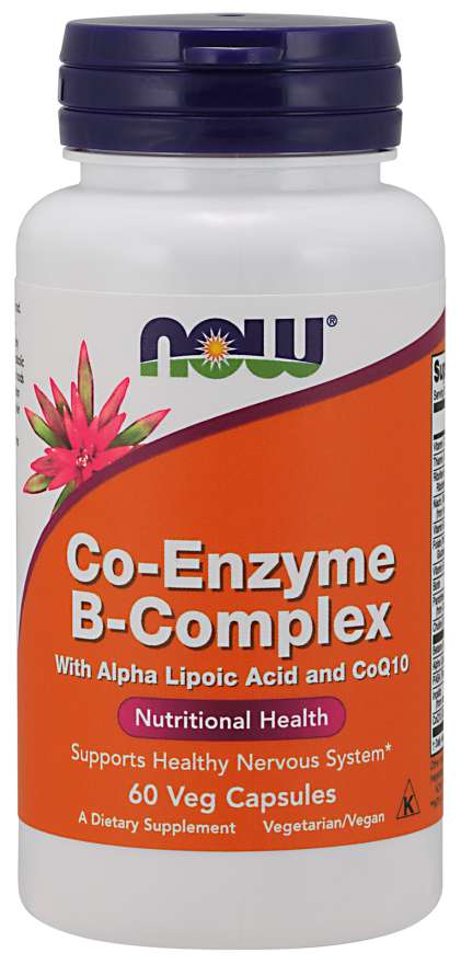 Now® Foods NOW Co-Enzyme Vitamin B-komplex (aktivní koenzymová forma), 60 rostlinných kapslí Obrázek