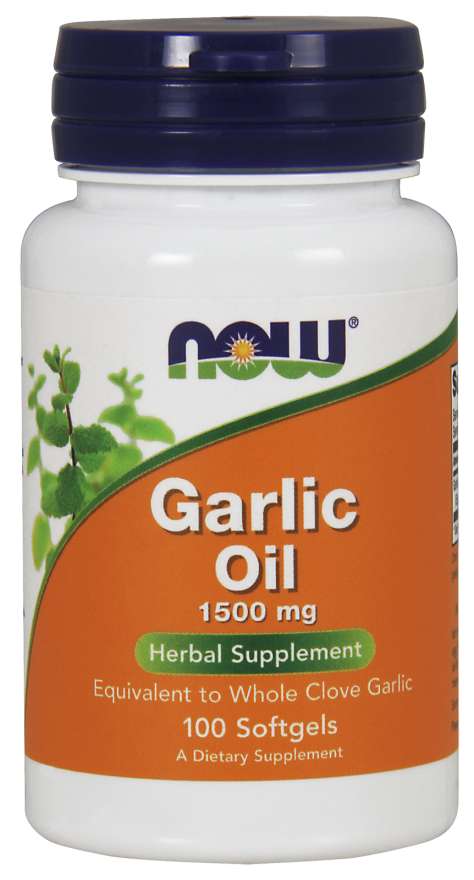 Now® Foods NOW Garlic Oil, česnekový olej, 1500 mg, 100 softgel kapslí Obrázek