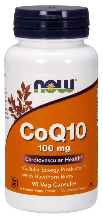 Now® Foods NOW CoQ10 (koenzym Q10) + Hloh, 100 mg, 90 rostlinných kapslí Obrázek