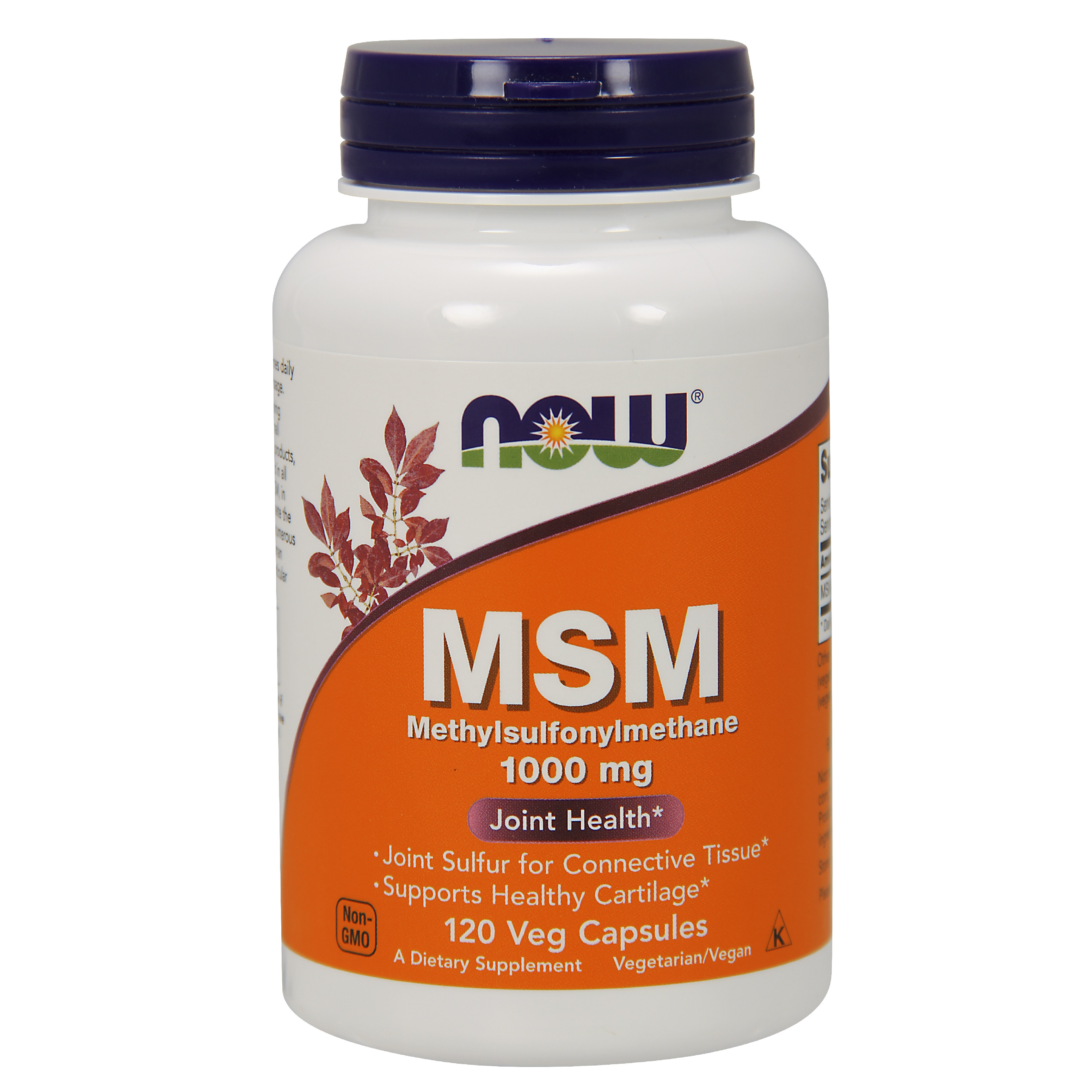 Now® Foods NOW MSM (Methylsulfonylmethan), 1000 mg, 120 rostlinných kapslí Obrázek