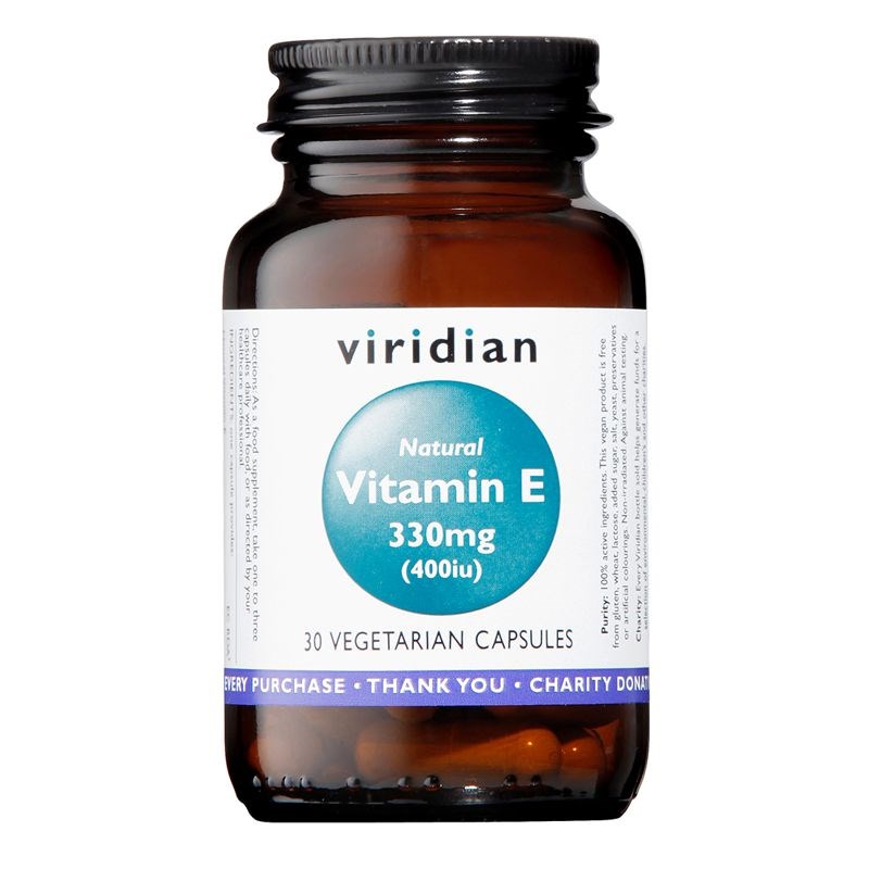 Viridian Vitamin E 330mg 400iu 30 kapslí Obrázek