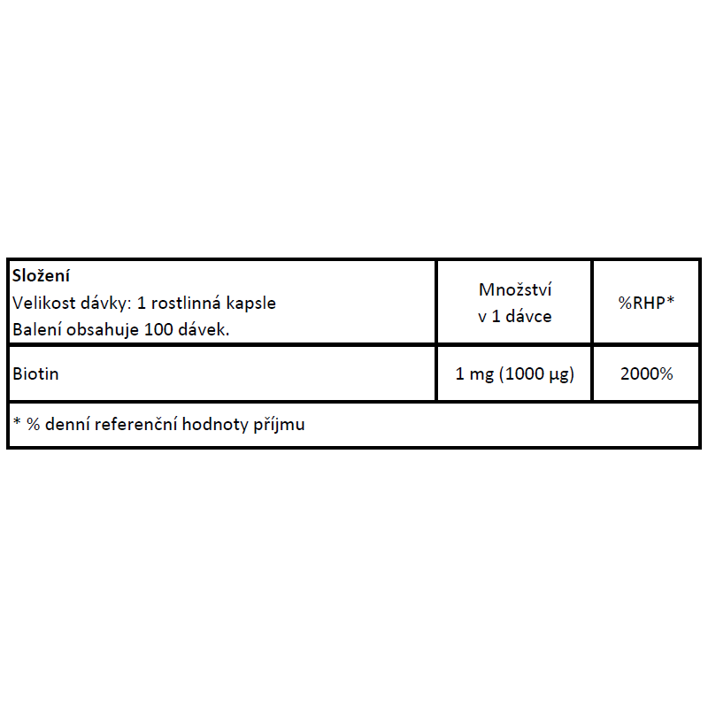 Now® Foods NOW Biotin, 1000 mcg, 100 rostlinných kapslí Obrázek