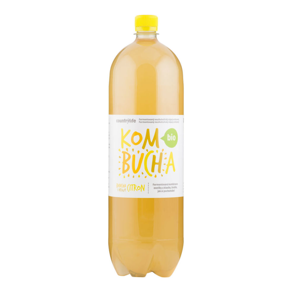 CountryLife - Kombucha bancha s příchutí citron BIO, 2l Obrázek