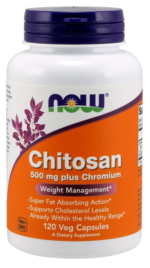 Now® Foods NOW Chitosan, 500 mg Plus chromium, 120 veg kapslí Obrázek