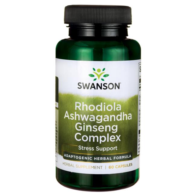 Swanson Rhodiola Ashwagandha Ginseng Complex, 60 kapslí Obrázek