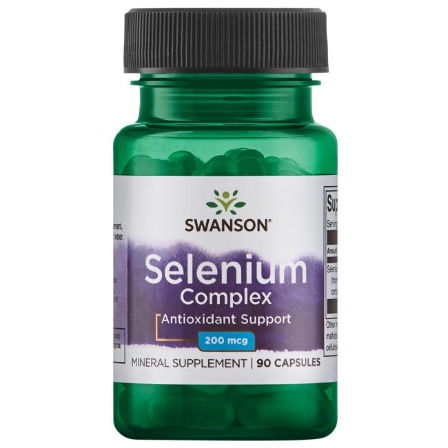 Swanson Selenium complex, Selen Glycinát, 200 mcg, 90 kapslí Obrázek