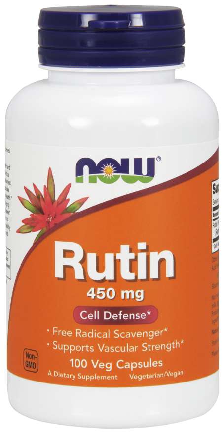 Now® Foods NOW Rutin, 450 mg, 100 rostlinných kapslí Obrázek
