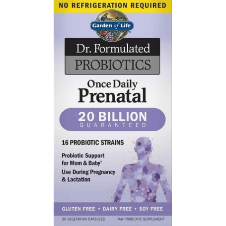 Garden of life Dr. Formulated Probiotics once daily Prenatal (probiotika pro těhotné, kojící), 16 kmenů, 20 mld. CFU, 30 rostlinných kapslí Obrázek