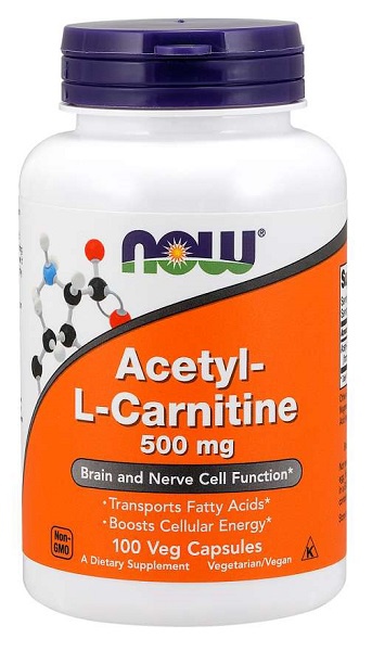 Now® Foods NOW Acetyl-L-Carnitine 500 mg, 100 kapslí Obrázek