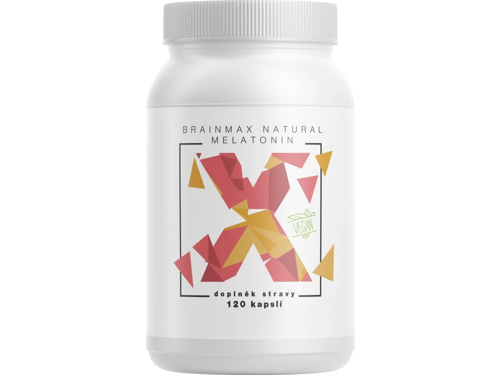 BrainMax Natural Melatonin, 120 rostlinných kapslí Obrázek