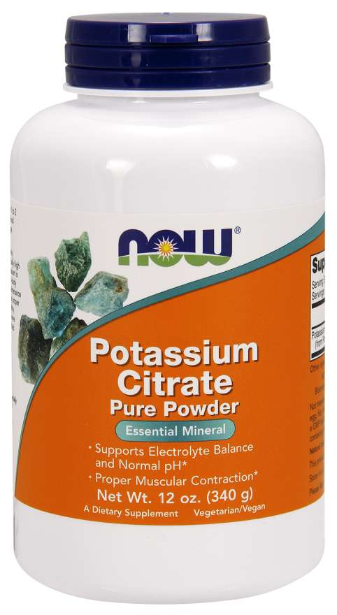 Now® Foods NOW Potassium Citrate (draslík jako citrát draselný), Pure powder, 340g Obrázek