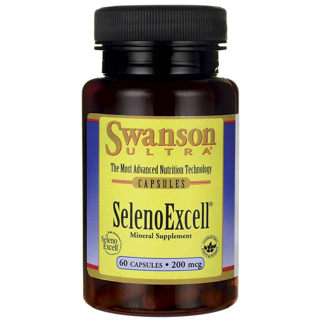 Swanson SelenoExcell®, Organický Selen, 200 mcg, 60 kapslí Obrázek