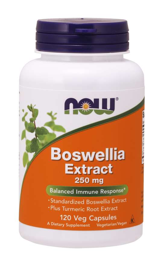 Now® Foods NOW Boswellia Extrakt + Extrakt z kurkumy, 250 mg, 120 vegetariánských kapslí Obrázek