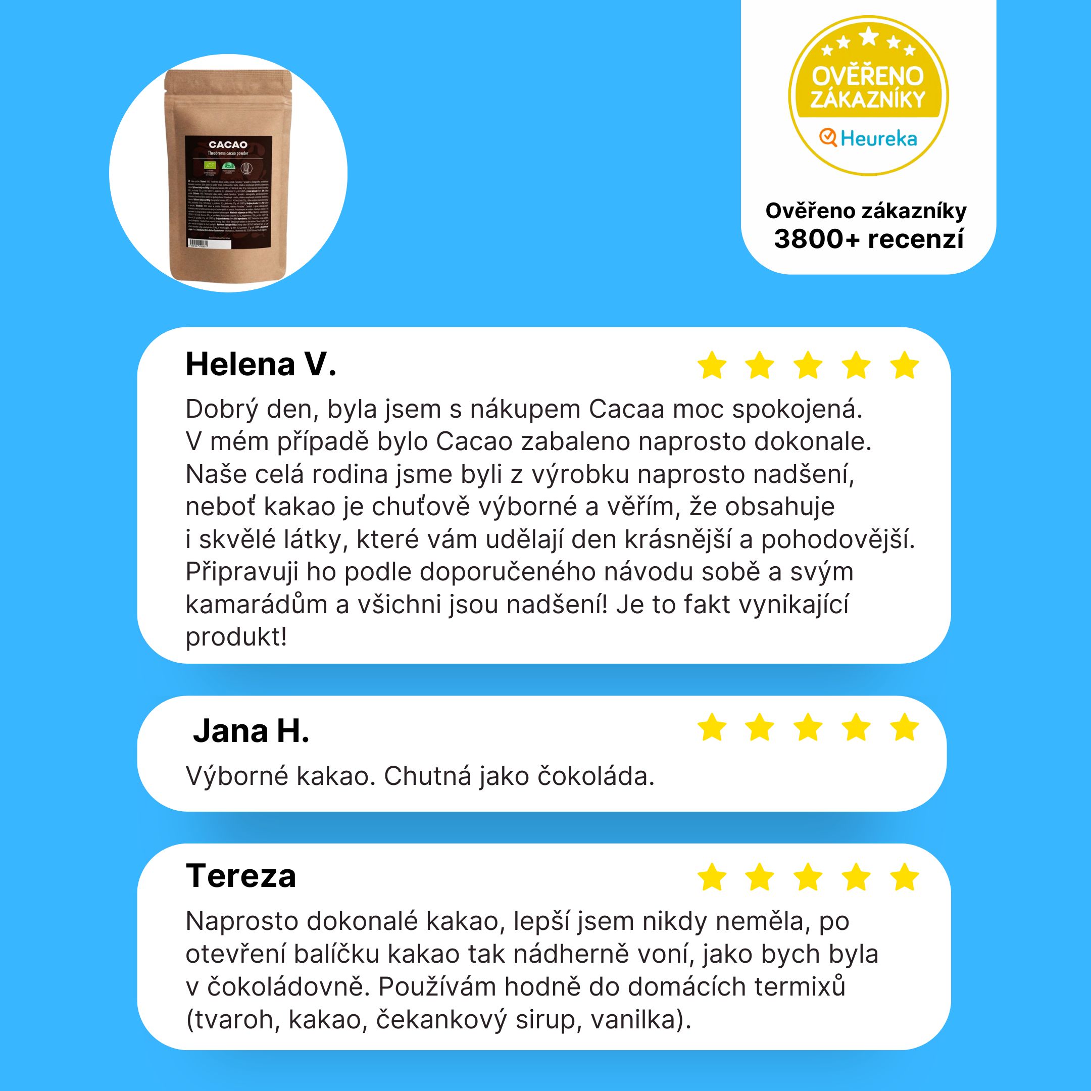 BrainMax Pure Cacao, Bio Kakao z Peru, 1000 g Obrázek