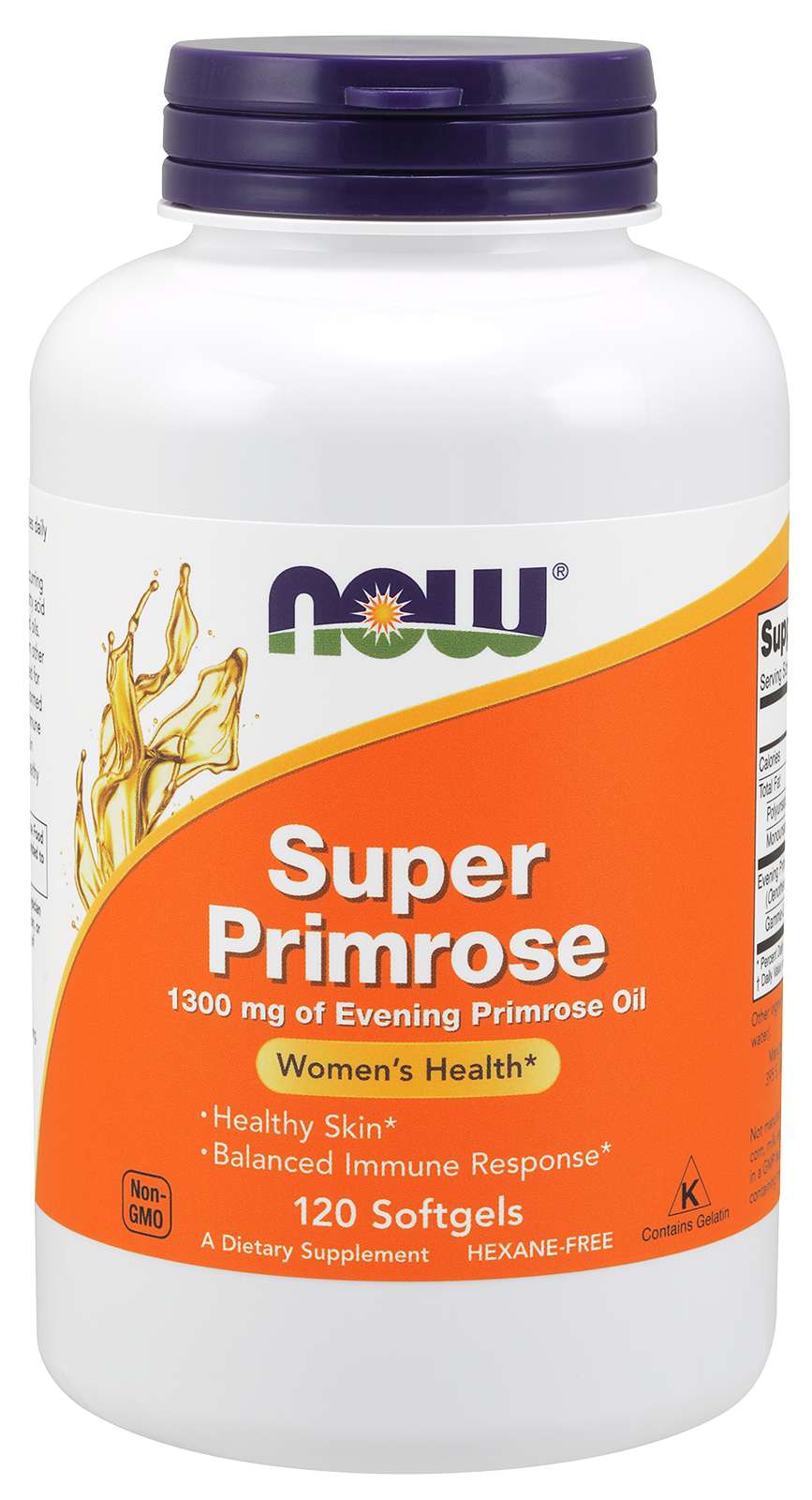 Now® Foods NOW Super Primrose 1300 mg, Pupalka dvouletá, 120 softgelových kapslí Obrázek