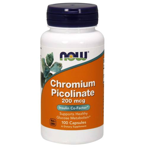 Now® Foods NOW Chromium Picolinate, 200 mcg, 100 rostlinných kapslí Obrázek