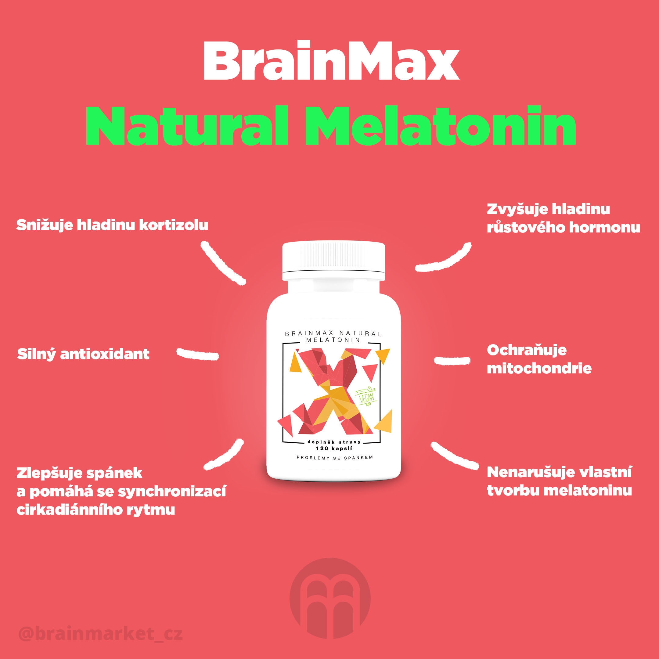 BrainMax Natural Melatonin vzorek Obrázek