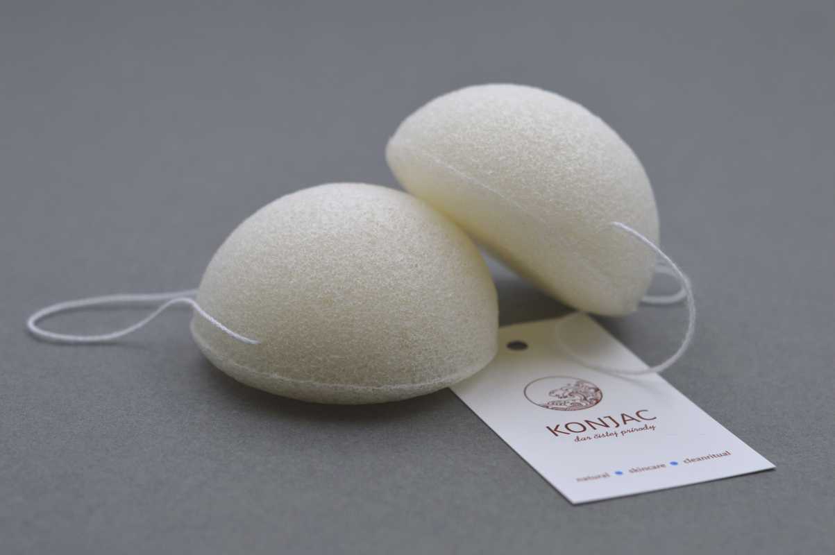 Konjac - Bílá houbička obličejová Obrázek